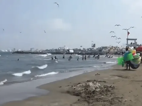 En medio de la pandemia por Coronavirus, las playas de Veracruz mostraron una inesperada imagen
