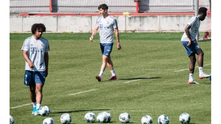 El particular entrenamiento de Bayern Munich.