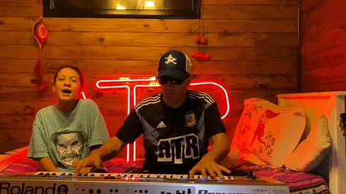 La familia Lescano se divirtió con un poco de música en tiempos de cuarentena (Foto: captura)