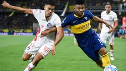 Fausto Vera en un partido ante Boca Juniors.