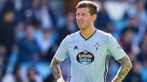 Fedor Smolov durante un partido de Celta de Vigo.