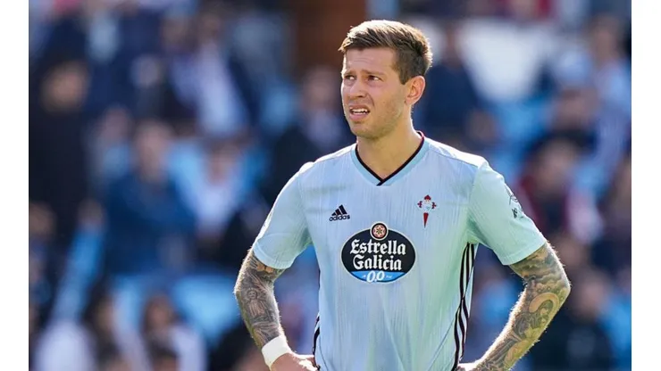 Fedor Smolov durante un partido de Celta de Vigo.