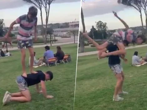 Video viral: era obvio que estas flexiones diabólicas no iban a salir bien