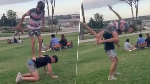 Video viral: era obvio que estas flexiones diabólicas no iban a salir bien