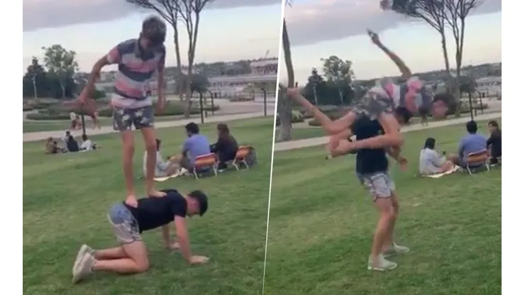 Video viral: era obvio que estas flexiones diabólicas no iban a salir bien