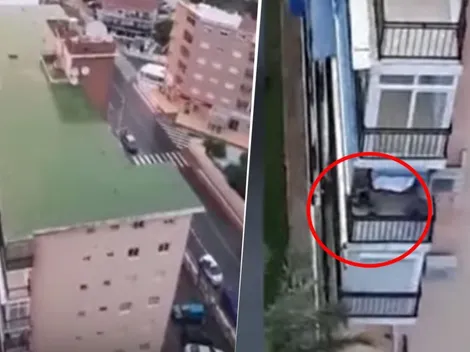 Video: detenido por disparar desde el balcón durante los aplausos a los médicos