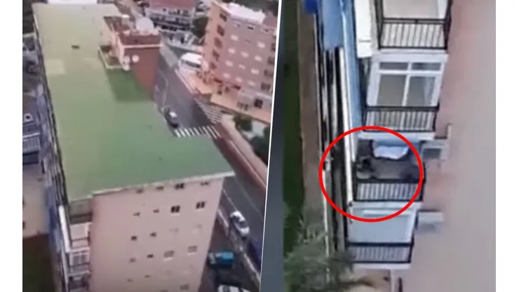 Video: detenido por disparar desde el balcón durante los aplausos a los médicos