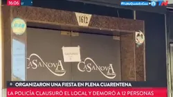 Rompieron la cuarentena para hacer una fiesta en un boliche: todos detenidos