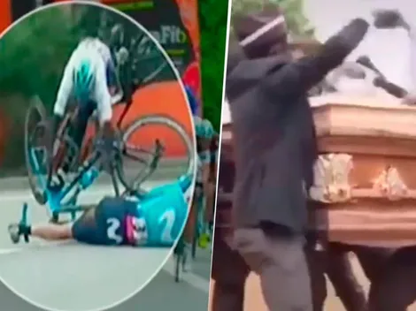 El épico video de Egan Bernal haciéndose 'autotroll' con los africanos del ataúd