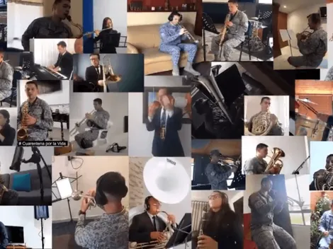 Quédate en casa: la creativa canción de una orquesta de la Fuerza Áerea colombiana