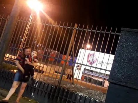 Rompió la cuarentena para cantarle el feliz cumpleaños a San Lorenzo