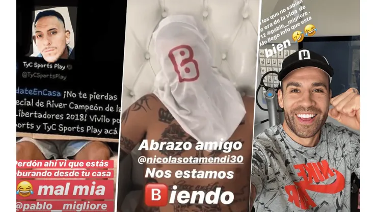 River-Boca: Otamendi y Migliore se re picantearon por Instagram