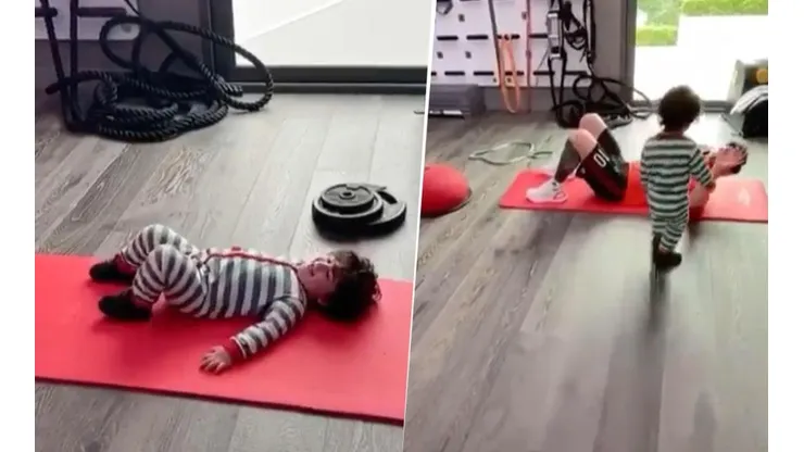 La cuarentena que queremos: Messi subió video haciendo abdominales con Ciro
