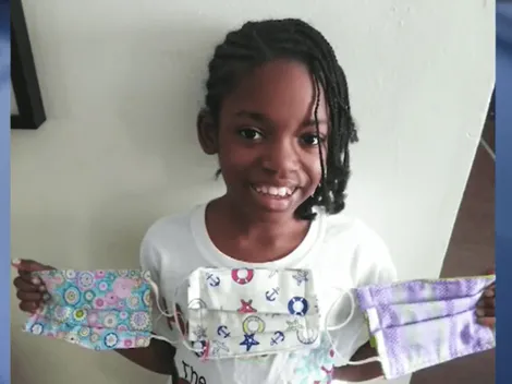 El tierno gesto de una niña de 10 años: coserá cubrebocas para trabajadores de salud