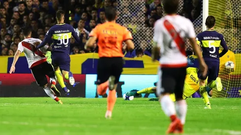 Foto de Sebastián Driussi en La Bombonera.