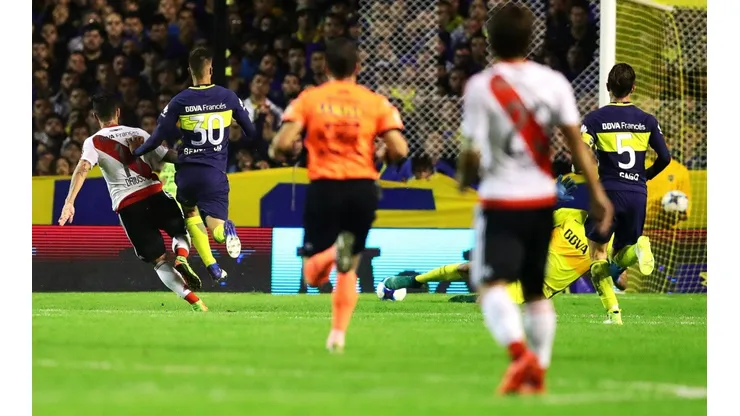 Foto de Sebastián Driussi en La Bombonera.