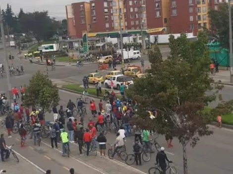 Bloqueos en Suba durante una nueva jornada de cuarentena
