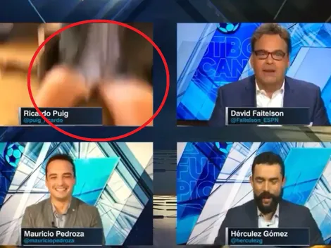 El insólito accidente que sufrió Ricardo Puig en plena transmisión de Futbol Picante