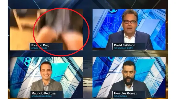 El insólito accidente que sufrió Ricardo Puig en plena transmisión de Futbol Picante