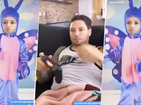 Natalie lo filmó a Mauro mientras jugaba a la play y le hicieron un gol