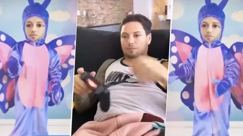 Natalie lo filmó a Mauro mientras jugaba a la play y le hicieron un gol