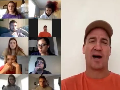 Qué sorpresa: Peyton Manning apareció en medio de una clase virtual