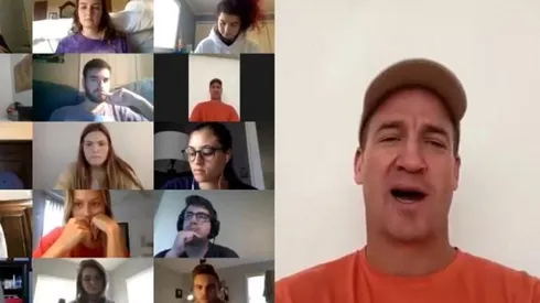Qué sorpresa: Peyton Manning apareció en medio de una clase virtual