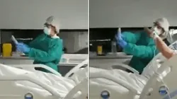 Emocionante: enfermera ayuda a un paciente grave a hacer una videollamada con su familia