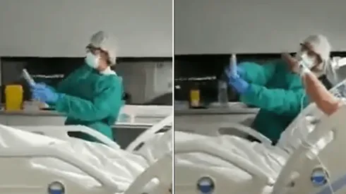 Emocionante: enfermera ayuda a un paciente grave a hacer una videollamada con su familia