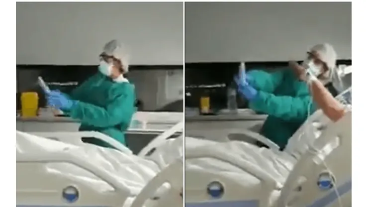 Emocionante: enfermera ayuda a un paciente grave a hacer una videollamada con su familia