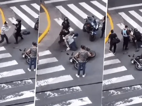 Video: violó la cuarentena, intentó pegarle a un policía y terminó detenido