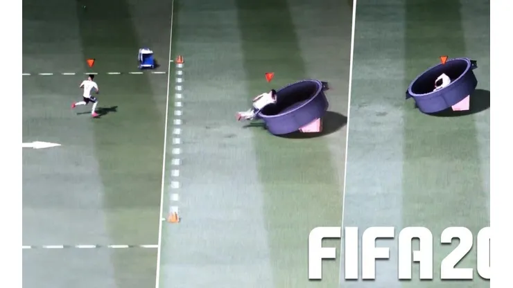 ¿Qué pasó ahí? No estamos seguros de que el entrenamiento del FIFA 20 funcione así...