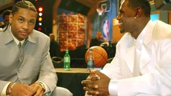 Carmelo junto a LeBron James, antes del Draft 2003.