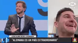 Foto de Lucas Alario en una entrevista con el Pollo.