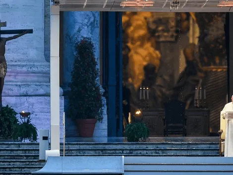 El Papa usó en la misa al cristo que salvó a Roma de la peste en 1522