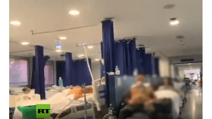 El duro video de un hospital de España: pasillos y sala de espera desbordadas