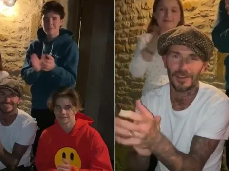 Así reconoce Beckham y su familia a los trabajadores de la salud