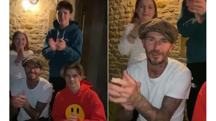 Así reconoce Beckham y su familia a los trabajadores de la salud