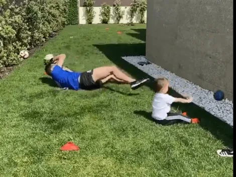 Momento tierno: Marchesín entrena con su hijo