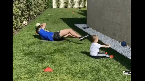 Momento tierno: Marchesín entrena con su hijo