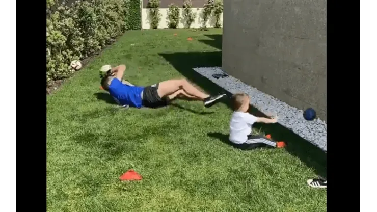 Momento tierno: Marchesín entrena con su hijo