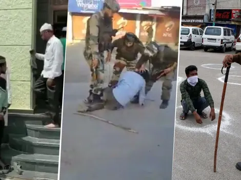 Así reprime la polícia de India a quienes rompen la cuarentena