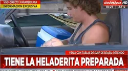 Alberto Fernández llamó "idiota" al surfer de Ostende