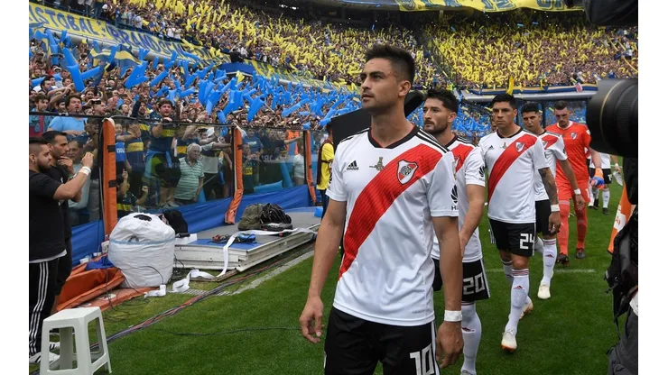 Enzo Pérez explicó por qué salieron mirando a los hinchas de Boca en la final del 2018