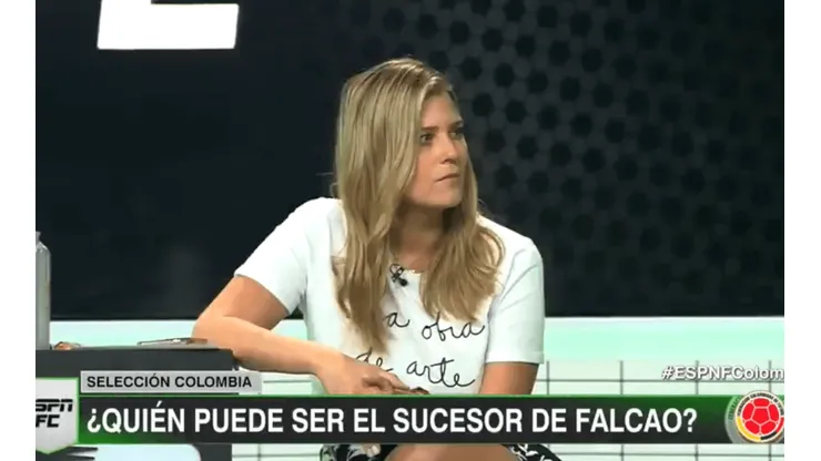 Andrea Guerrero no soportó críticas a Falcao y se puso como una fiera en vivo