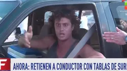 Volvió de Brasil y lo detuvieron en Panamericana: "Vengo de surfear"