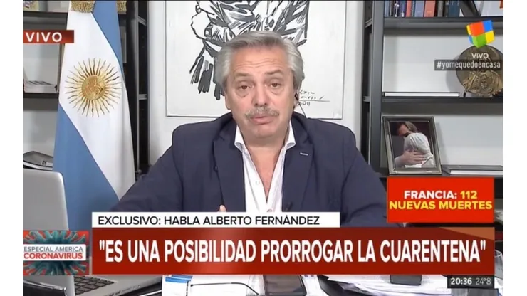 Alberto Fernández: "No voy a declarar el Estado de sitio por unos estúpidos"