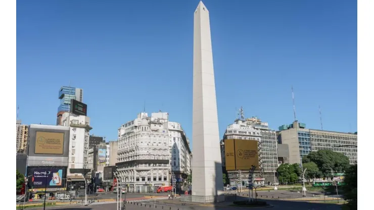 Las calles de Buenos Aires, prácticamente desiertas.