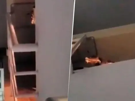 Emocionante: salió al balcón y se puso a tocar el himno con el saxo