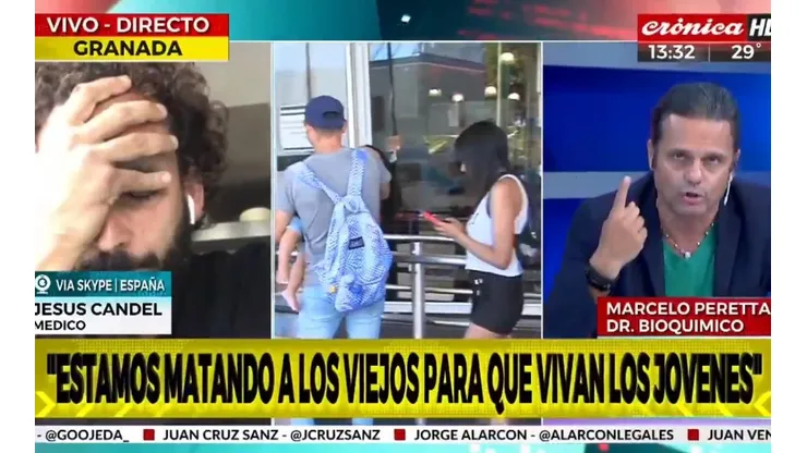 El cruce entre Jesús Candel y Marcelo Peretta.